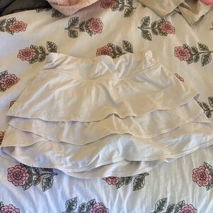 Athleta White Tiered Skater Skirt